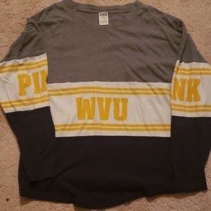 VS Pink WVU long sleeve